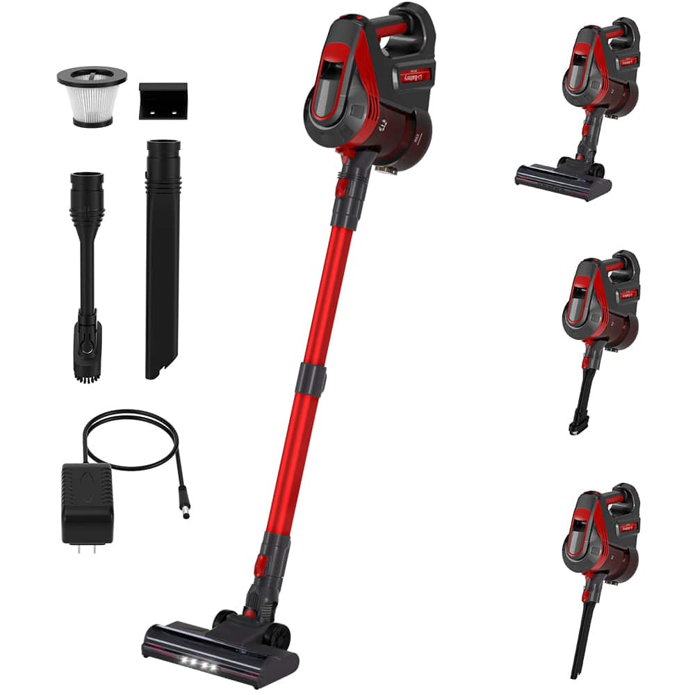 25KPa Lightweight Cordless Vacuum - 40Mins Runtime, for Hardwood/Carpet/Pet Hair Home/Car Clean, HEPA Filtration
