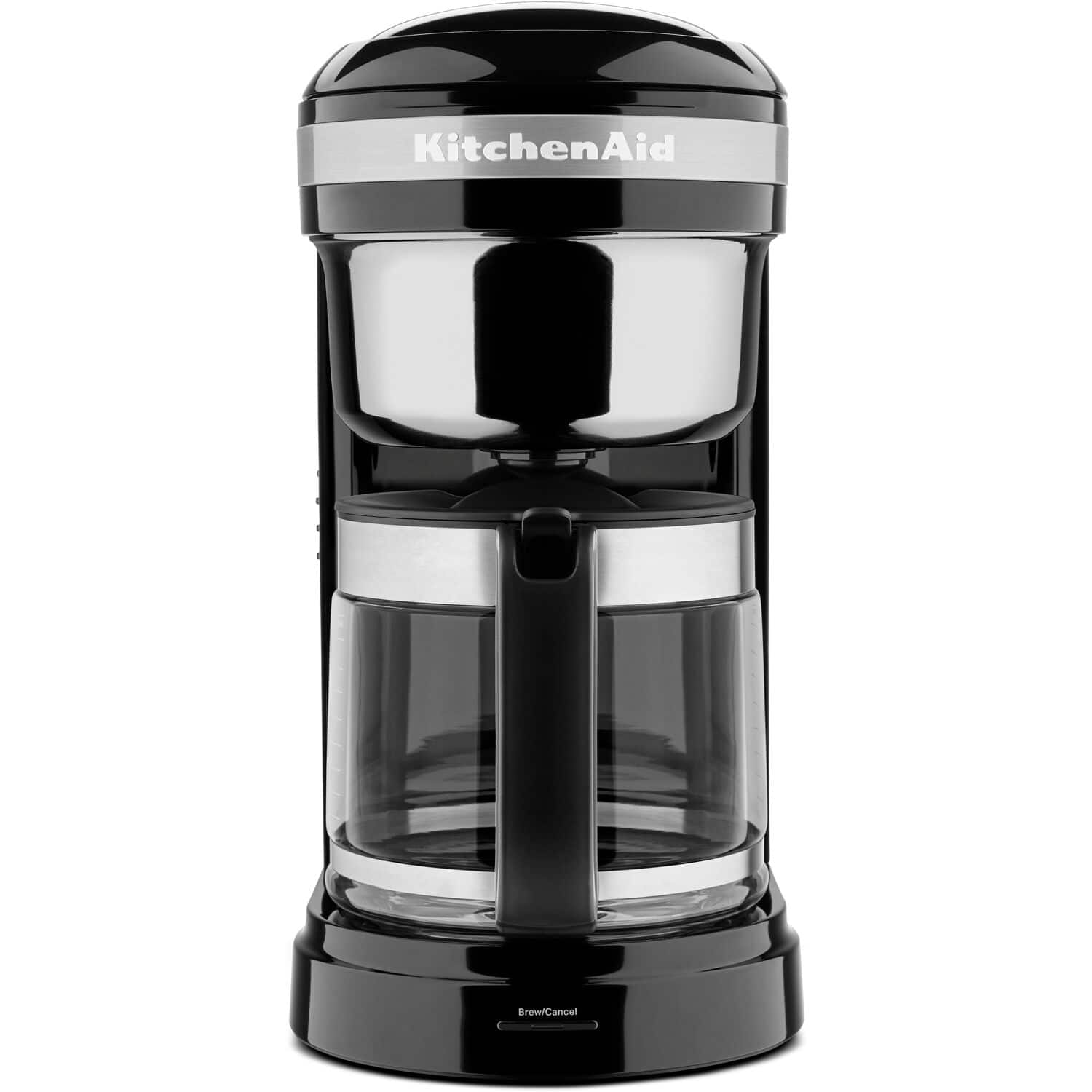 12-Cup Drip Coffee Maker with Spiral Showerhead and Programmable Warming Plate in Onyx Black