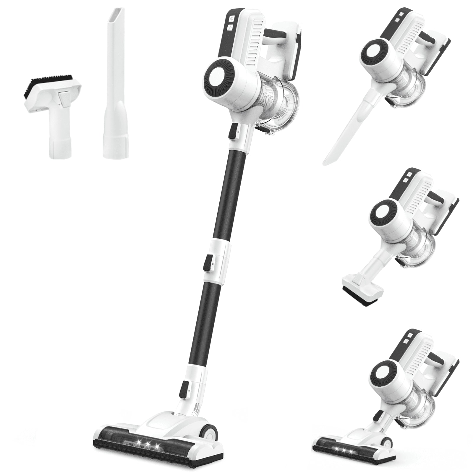 Cordless Vacuum Cleaner, Lightweight Stick Vacuum with Strong Suction, 6 in 1 Handheld Vacuum Cordless for Home