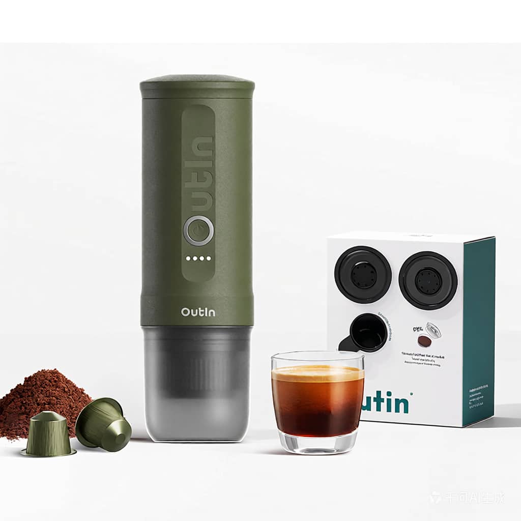 Outin Nano Portable Electric Espresso Machine with 5-in-1 Filter Baskets Kit