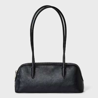 Long Handle Satchel Handbag - A New Day™ Black