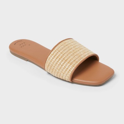 Women’s Maren Sandals with Memory Foam Insole - A New Day™ Natural 8