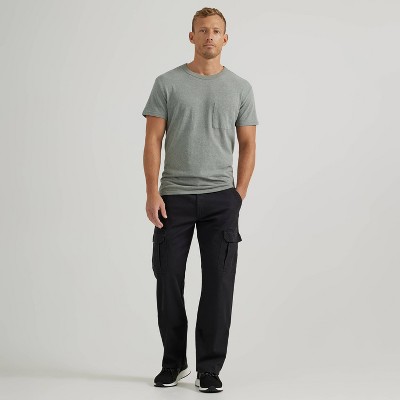 Wrangler Men's ATG Relaxed Cargo Pants - Black 32x30: Heavyweight Cotton-Spandex, Mid Rise, Full Length