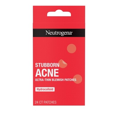 Neutrogena Stubborn Acne Ultra-Thin Blemish Pimple Patches - 24ct: No Fragrance Added, For Normal To Acne-Prone Skin
