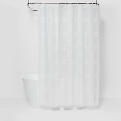 PEVA Grid Shower Curtain White - Room Essentials™