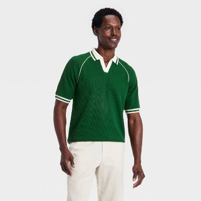 Men's Casual Fit Short Sleeve Polo Shirt - Goodfellow & Co™ Green M