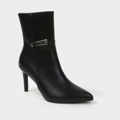 Berness Women's Kairi Buckle Detail Ankle Boots Black 8