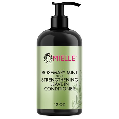 Mielle Organics Rosemary Mint Strengthening Leave-In Conditioner - 12 fl oz: Deep Hydration, Paraben-Free, Sulfate-Free, Cream
