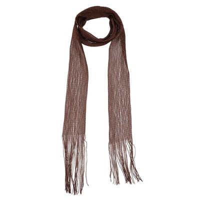 Unique Bargains Solid Color Scarf Coffee Color 1 Pc