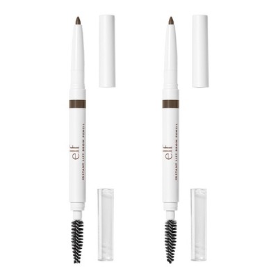 e.l.f. Instant Lift Brow Pencil Set - Neutral Brown - 2ct/0.006oz Each: Paraben-Free, Vegan, Includes Spoolie Brush