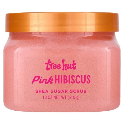 Tree Hut Pink Hibiscus Shea Sugar Body Scrub - 18oz: Exfoliating, Paraben-Free, Multi-Use, For Normal & Dry Skin