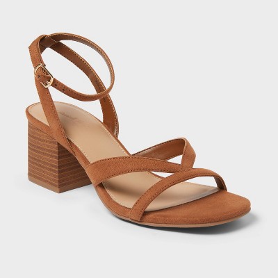 Women's Quincy Block Heels - Universal Thread™ Cognac 8