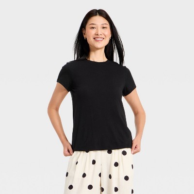 Women's Short Sleeve Perfect T-Shirt - A New Day™ Black M