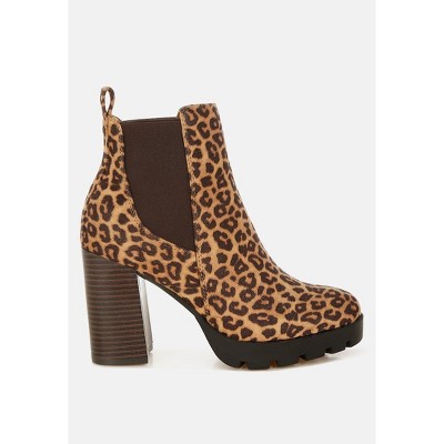 London Rag Womens Sonia Block Heeled Chelsea Boots 8