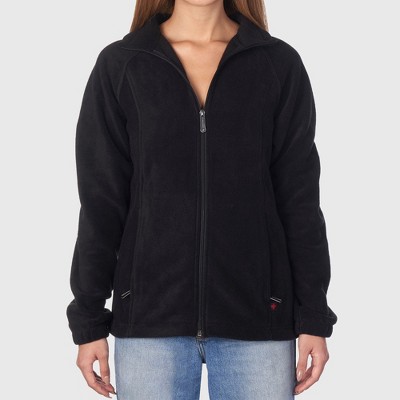 Alpine Swiss Jane Womens Full Zip Soft Polar Fleece Jacket BLK MED