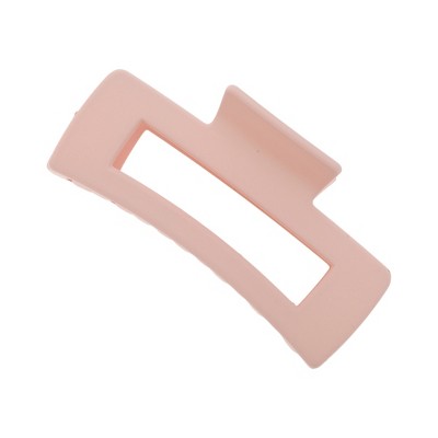 Unique Bargains Rectangle Hair Clips Pink 1 Pc