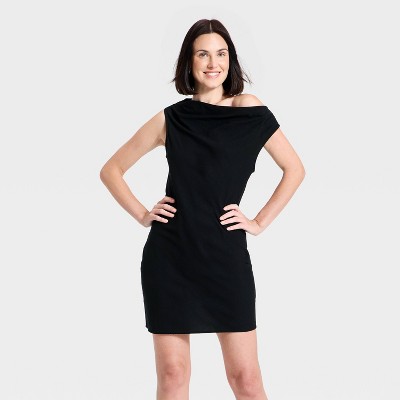 Women's Off the Shoulder Mini Dress - A New Day™ Black M