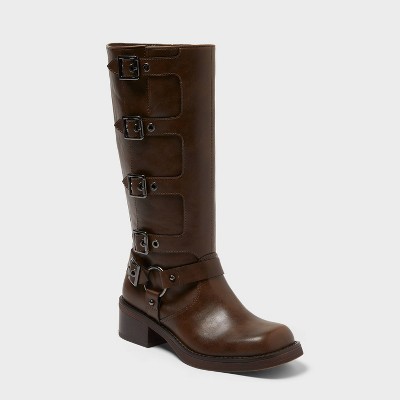 Women’s Rebel Boots with Memory Foam Insole - Wild Fable™ Dark Brown 8.5